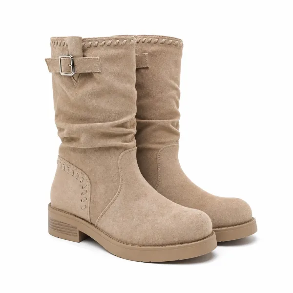 Bottines slouchy effet daim | Deal Only One