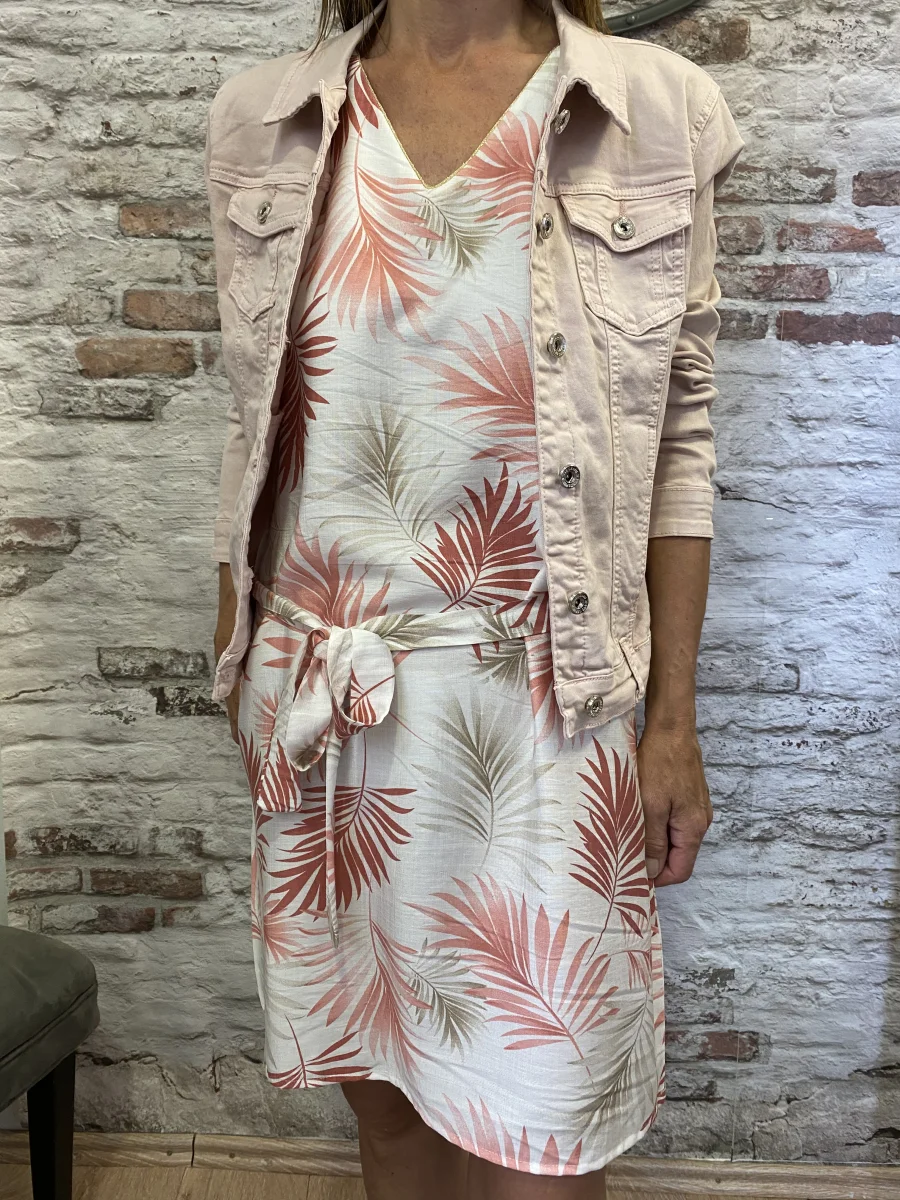 Robe feuillage rose  | Jus de coco 