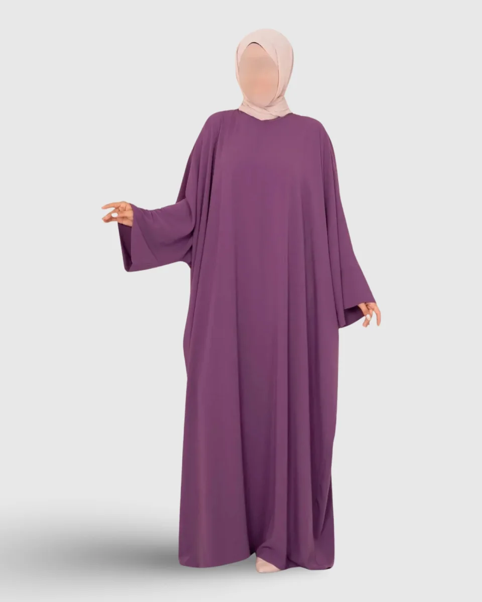 ABAYA À MANCHES CHAUVE-SOURIS - LAVANDE | AMCOSMETIK