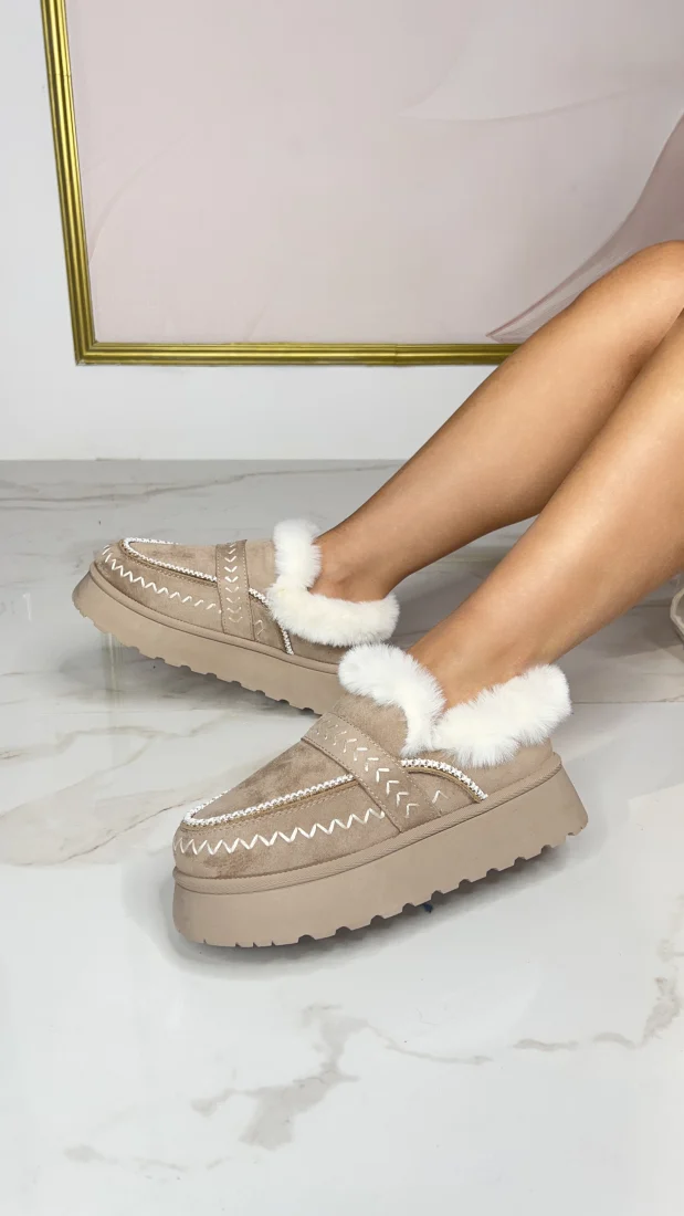 Scarpe  Mocassini Invernali con Fodera in Pelliccia Sintetica | ELIS MODA