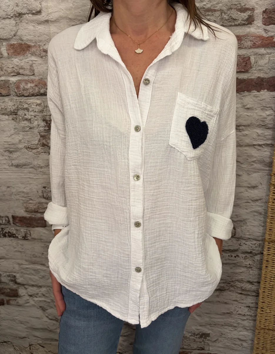 Chemise gaz de coton coeur | Jus de coco 