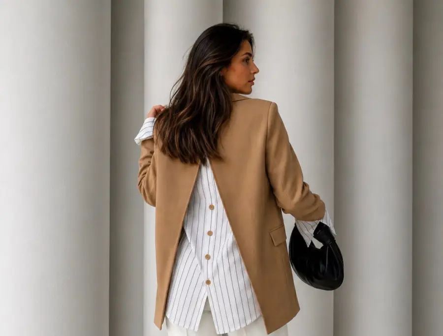 Veste ouvert au dos | Pink Corner 974