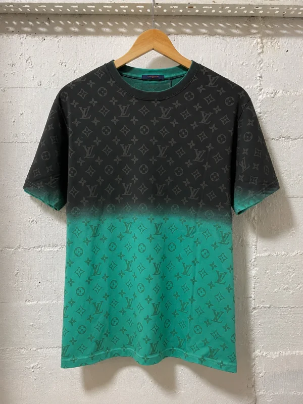  Louis Vuitton T-Shirt Gradient Monogram Black/Turquoise | MASSIMOLUXURYOUTLET