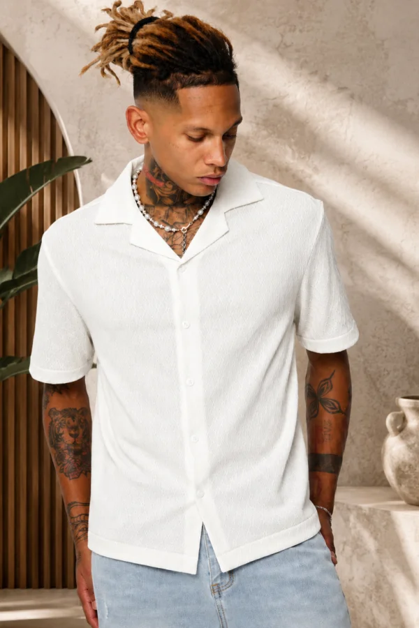 Camisa Havaiana Riviera em Branco Cod | definne