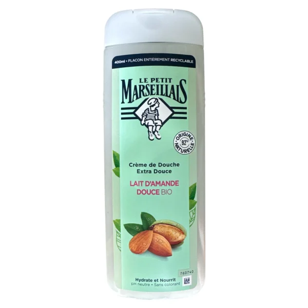 Le Petit Marseillais Crème de Douche Extra Douce Lait d'Amande Douce Bio ( flacon de 400 ml ) | Miniprix