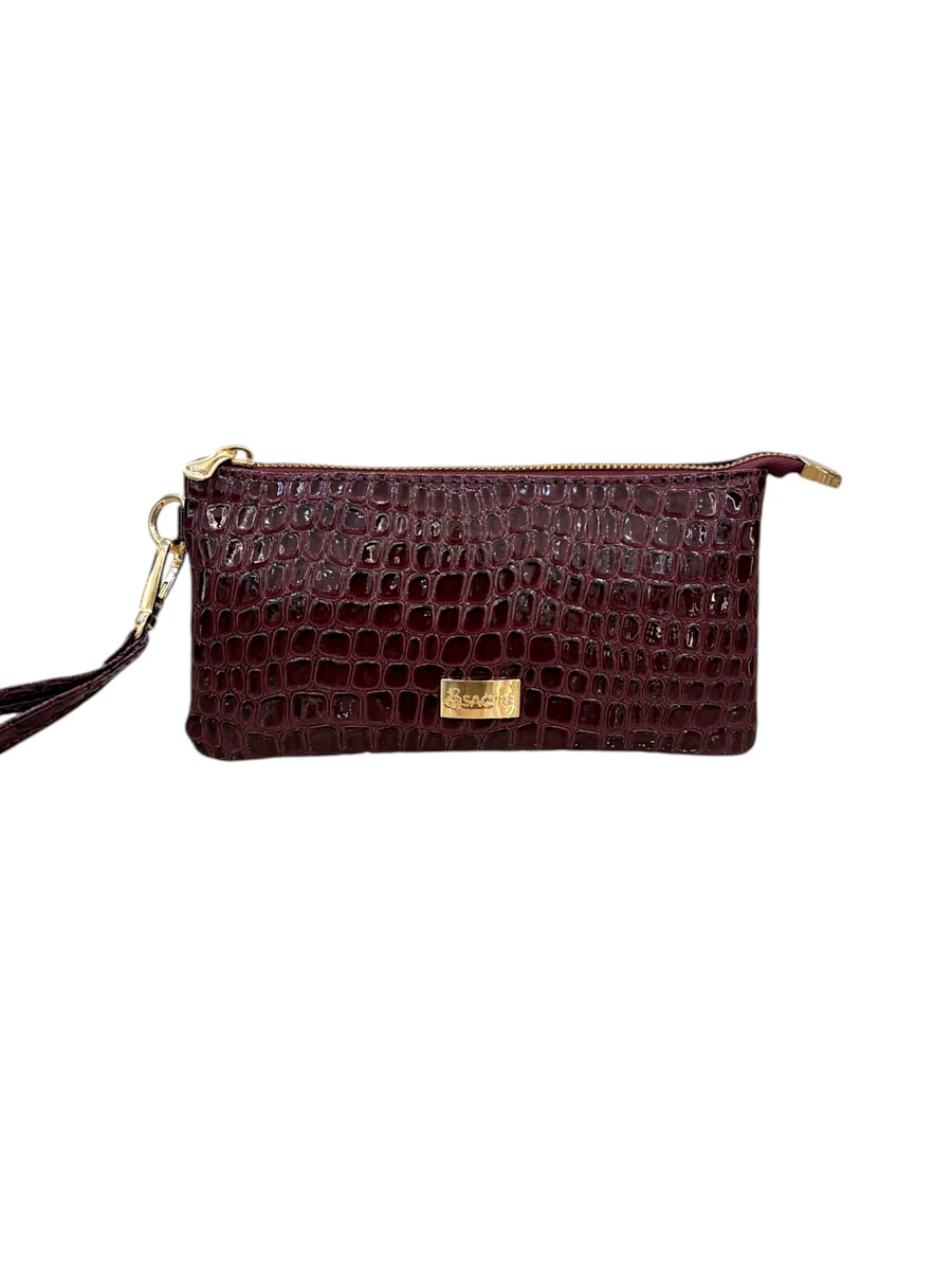 Raven Croco Verni Bordeaux  | Sac'ré