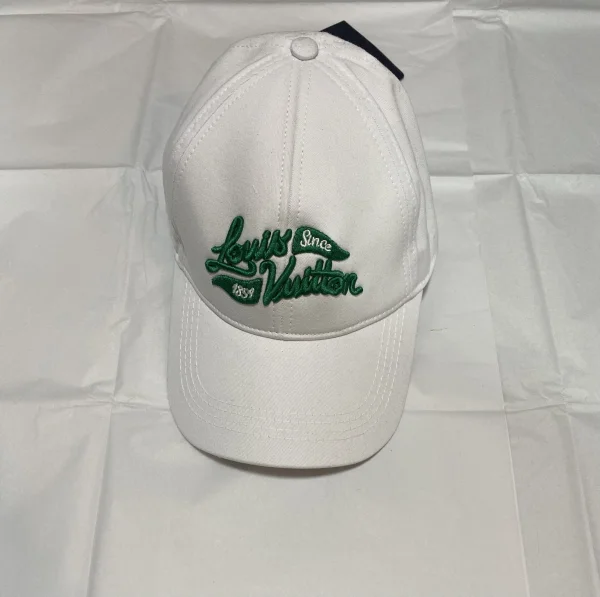 Louis Vuitton Cap White Print | MASSIMOLUXURYOUTLET
