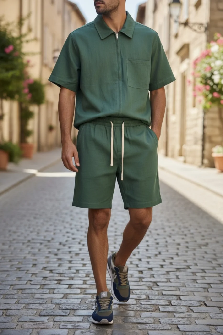 Conjunto estilo jeans Ouversize em verde Cod.506 | definne