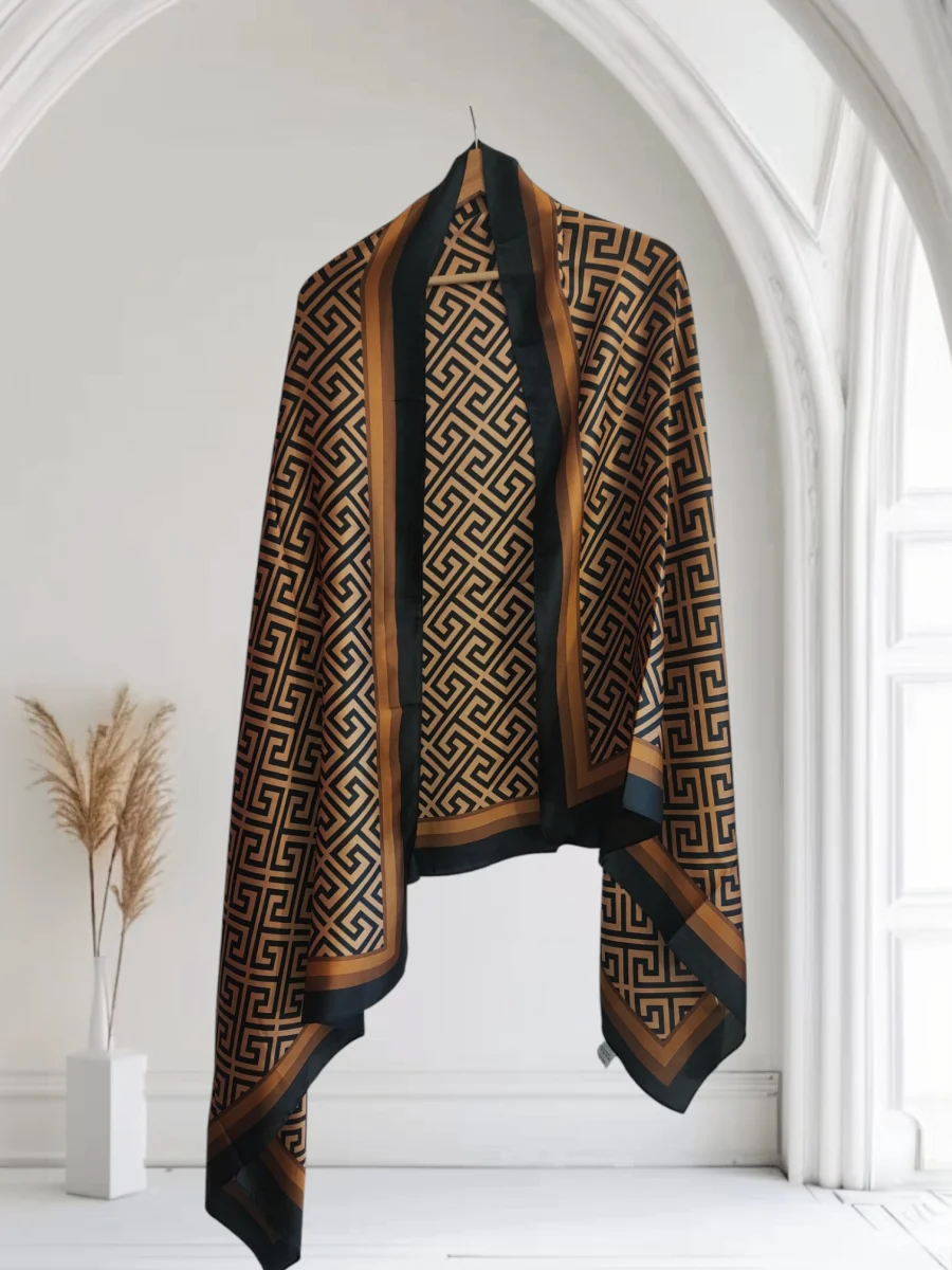 Écharpe en Soie (Coffee asymétrique) | Les Élixirs Parfumés