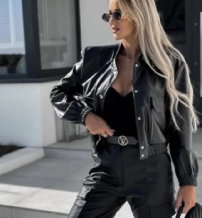 Chaqueta polipiel botones | New Secret