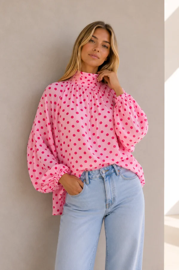 Dotbow Blouse | Salsa Color