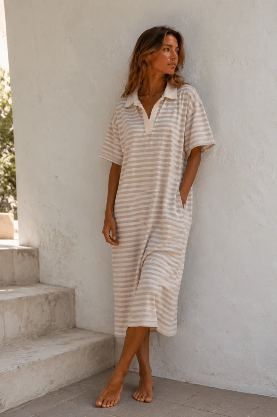 Harper Oversized Polo Dress | Salsa Color