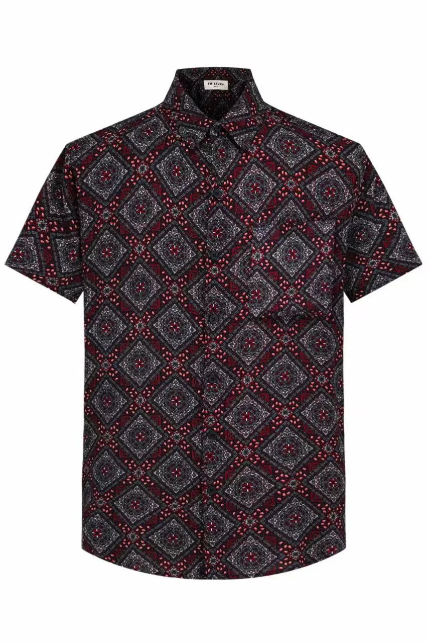Camisa Havaiana Bolso Print Afro Uva | Definne