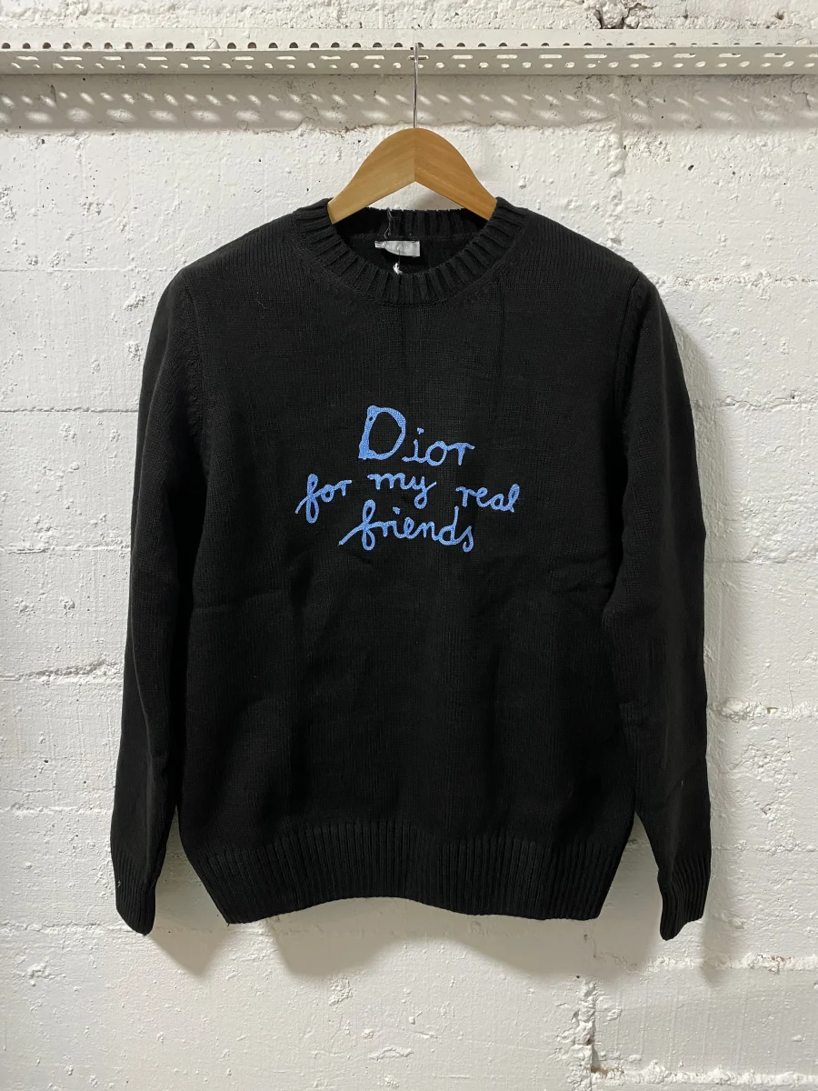 Christian Dior Paris Sweter Black/Blue | MASSIMOLUXURYOUTLET