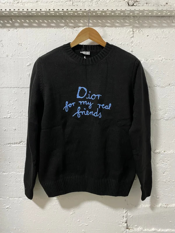 Christian Dior Paris Sweter Black/Blue | MASSIMOLUXURYOUTLET