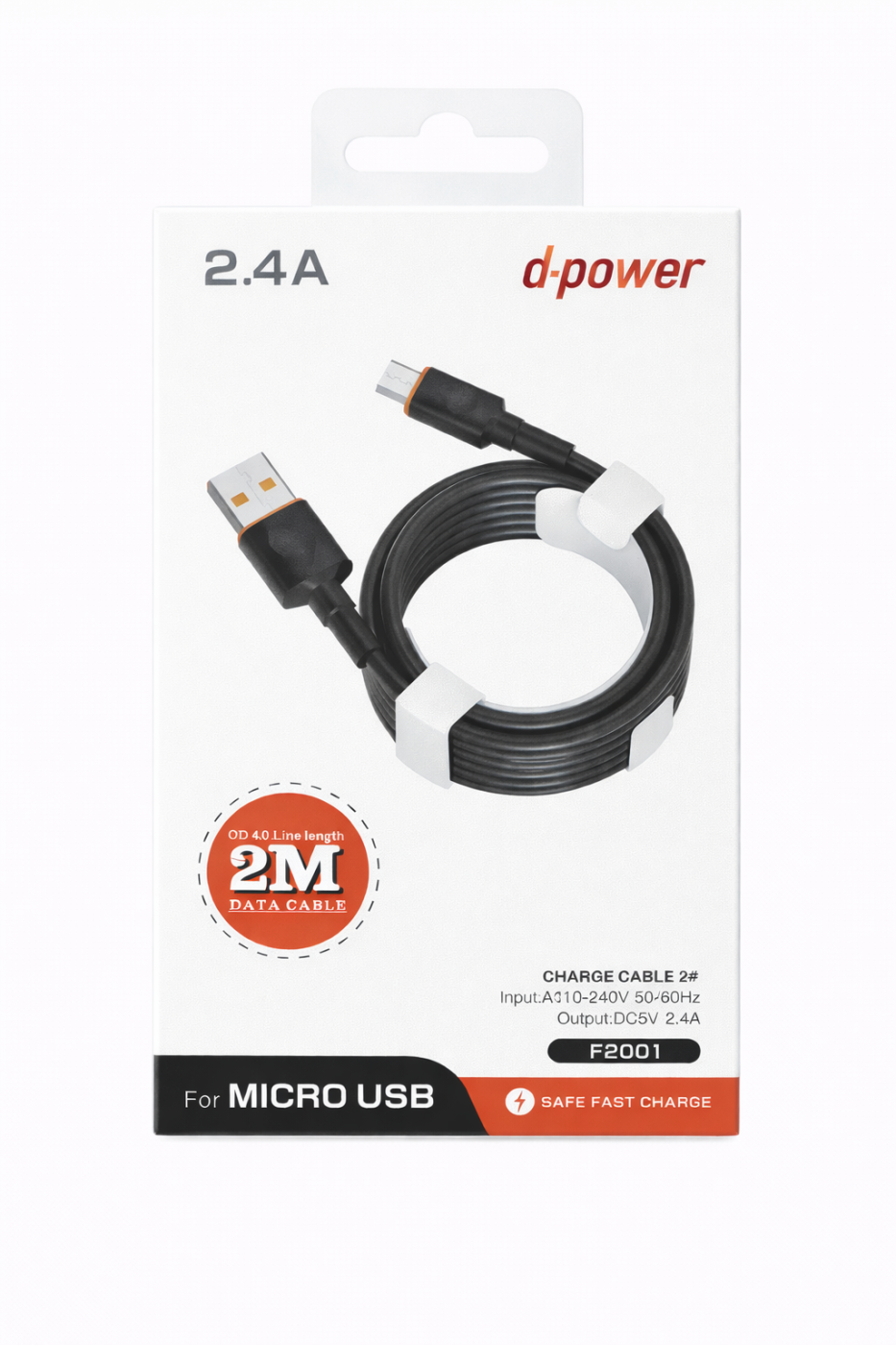 CÂBLE MICRO USB (2M) F2001 | Beauty phone 