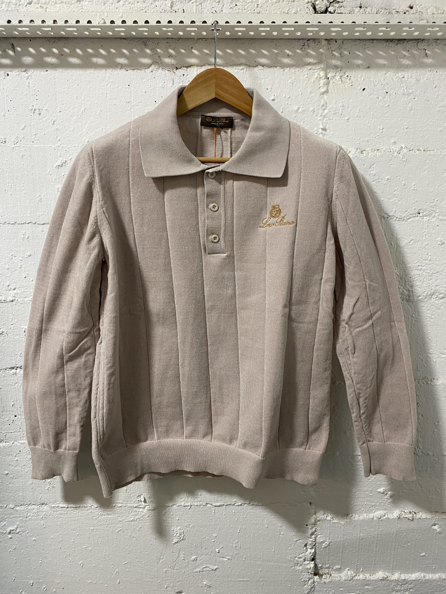 Loro Piano Polo Sweater Beige | MASSIMOLUXURYOUTLET