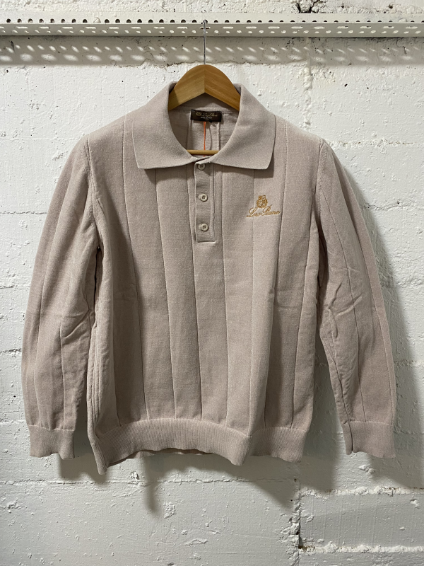 Loro Piano Polo Sweater Beige | MASSIMOLUXURYOUTLET