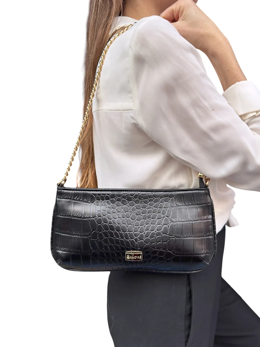 Jase Croco Noir  | Sac'ré