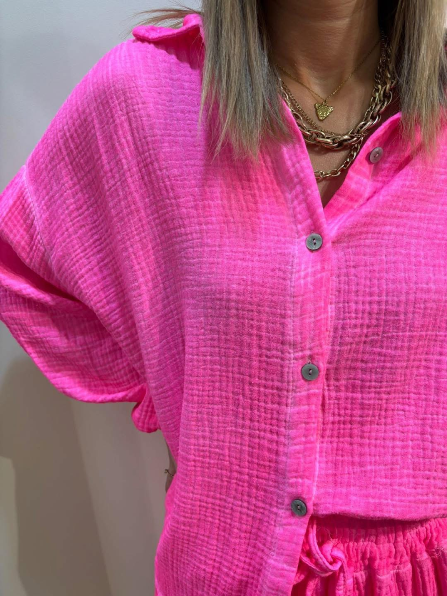 Chemise Pinky gaze de coton | Lena in Love 