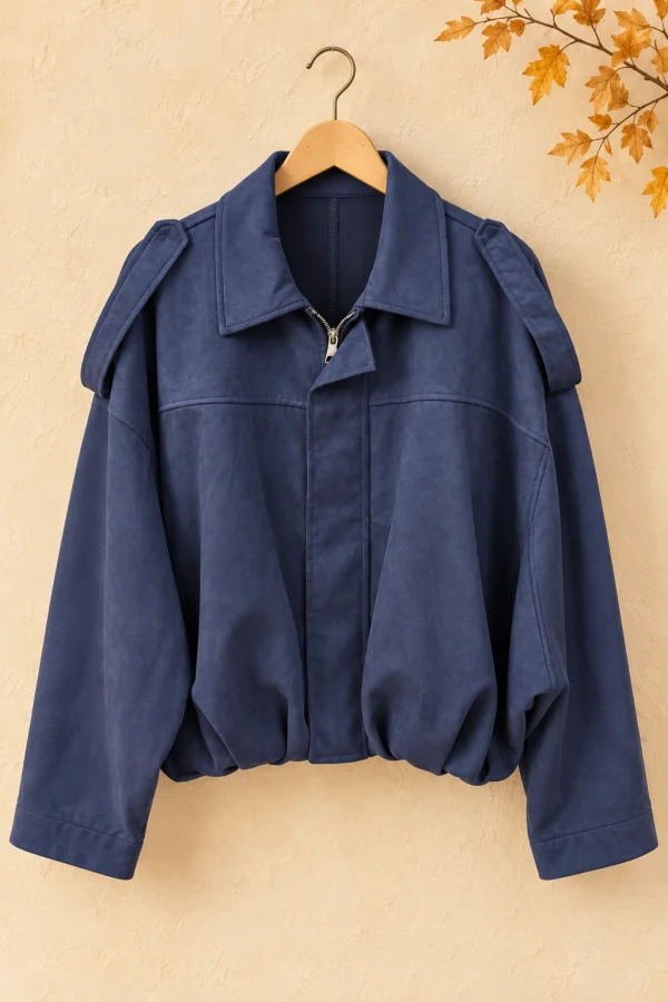 Veste " noelie" suedine marine 38 au 48/50 | Les Chics Filles by Sab