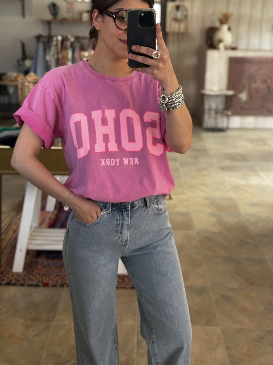 Tee-shirt SOHO rose | Les bohemiennes Le Bouscat