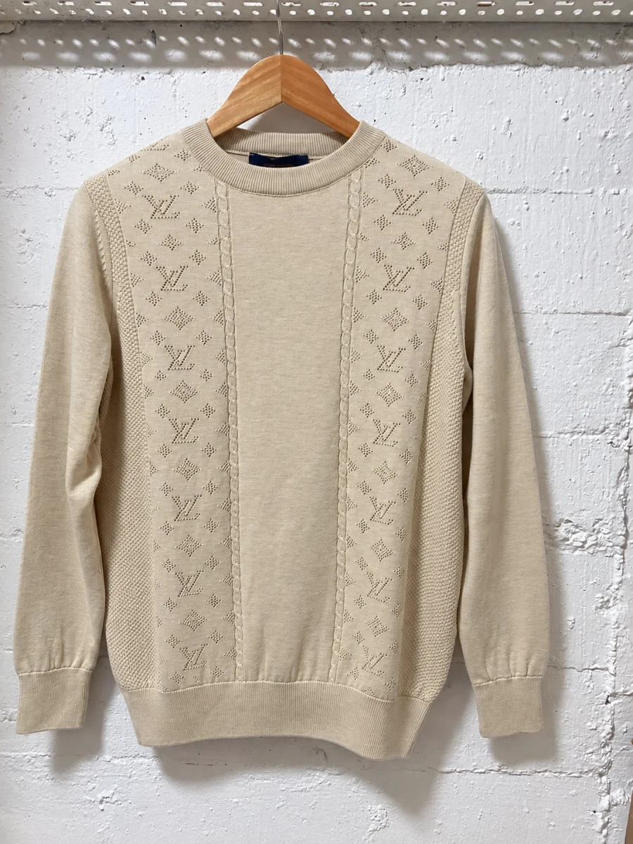 Louis Vuitton Monogram Knit Sweater Beige | 