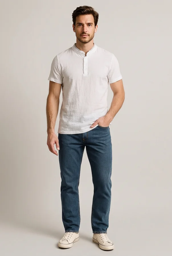 Maglietta Uomo Collo Serafino con Bottoni | GIMARK