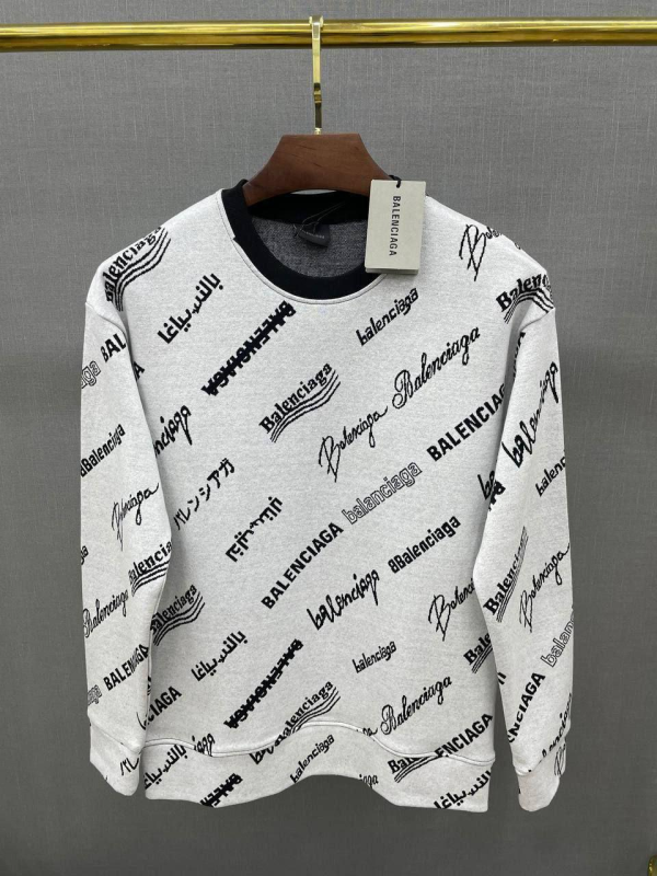 Balenciaga Pullover White/Grey  | MASSIMOLUXURYOUTLET