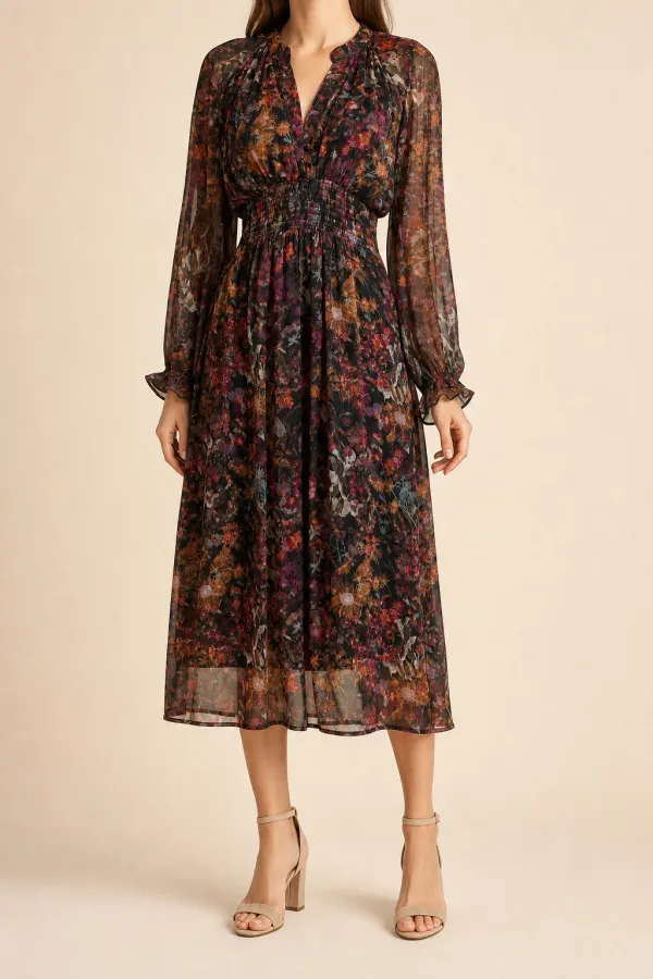 Robe longue fleurie fluide | Deal Only One