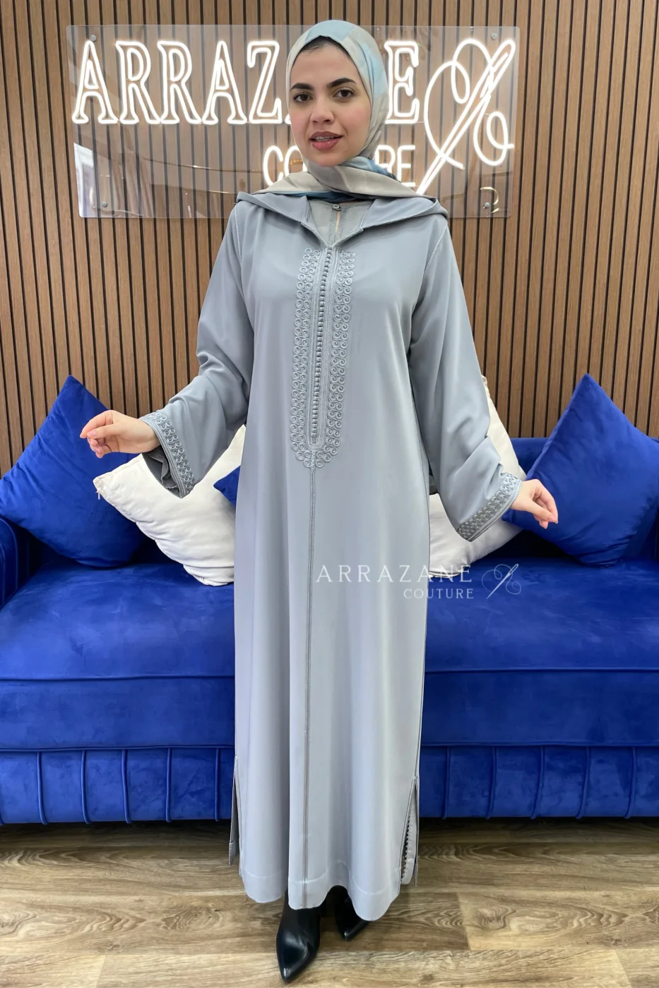 Djellaba Crêpe grise | CasaZaz