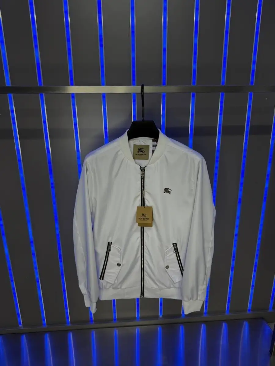  Burberry London Bomber Jacket White | MASSIMOLUXURYOUTLET