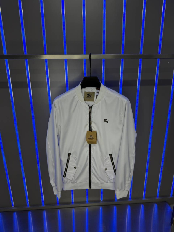  Burberry London Bomber Jacket White | MASSIMOLUXURYOUTLET