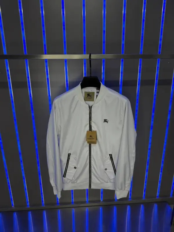  Burberry London Bomber Jacket White | MASSIMOLUXURYOUTLET