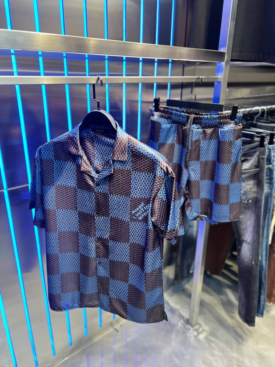 Louis Vuitton Tracksuit''Marque L'' Blue | MASSIMOLUXURYOUTLET