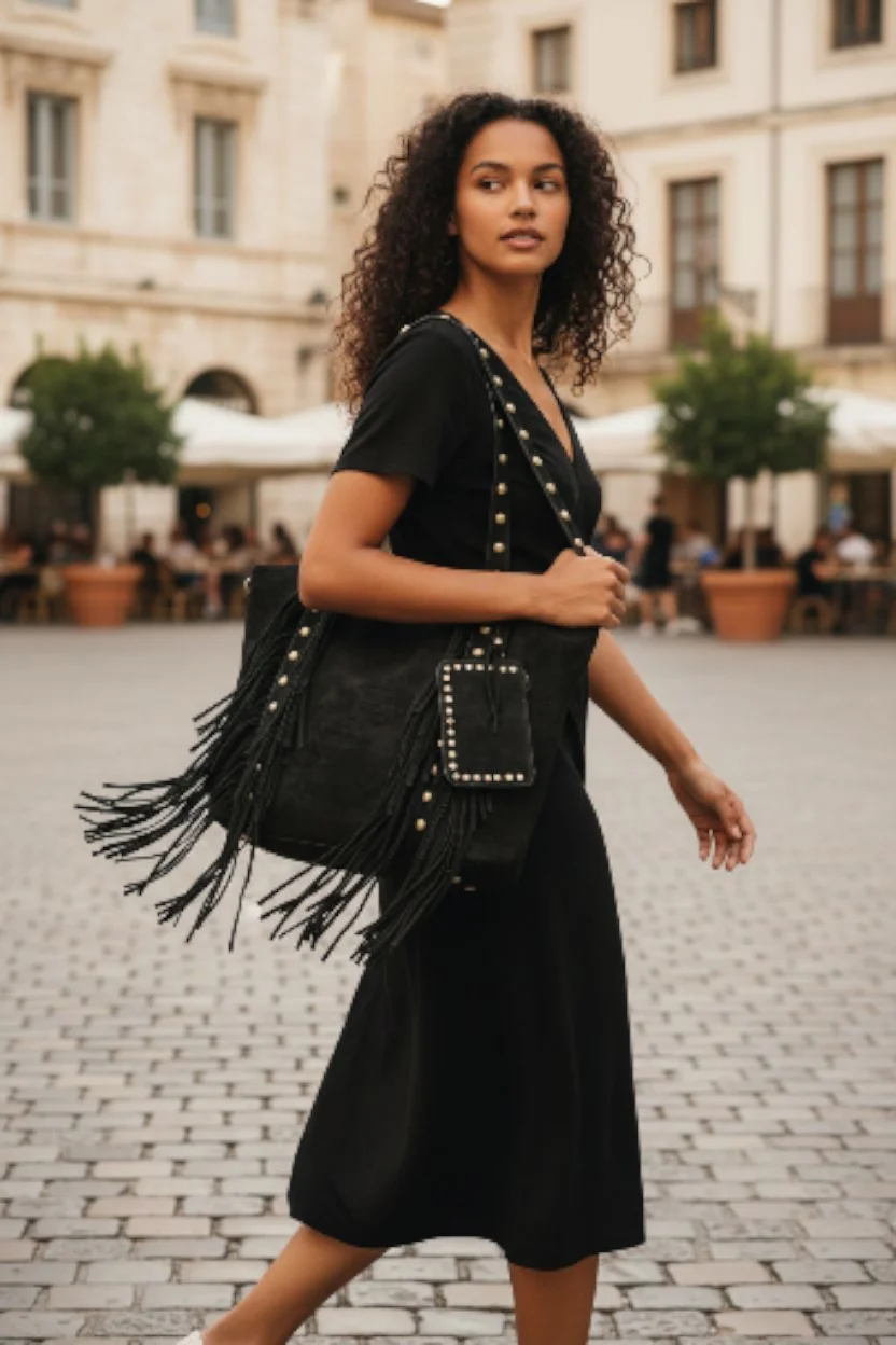 Borsa effetto Camoscio | Bellissima Store