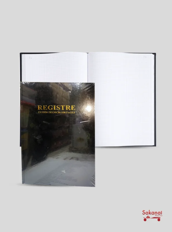 REGISTRE QUADRILLÉ Q5×5 A4 5. MAINS (500 PAGES) | GX-IVOIRE SERVICE 