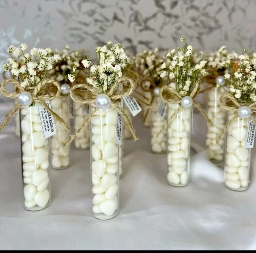 Fiole de dragee coeur  | Jasmine créations 