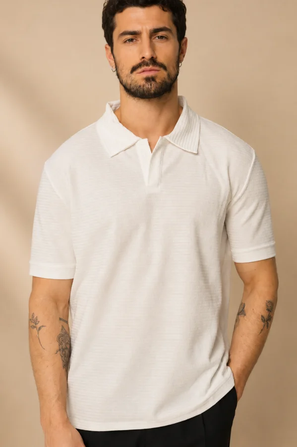 Polo Basico e Branco Poliéster Cod.424 | definne
