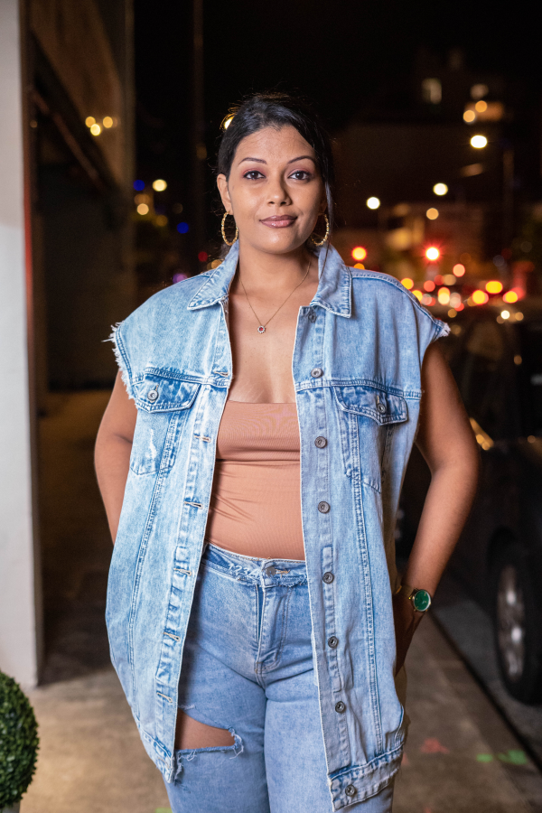 Gilet en jeans oversize | Pink Corner 974