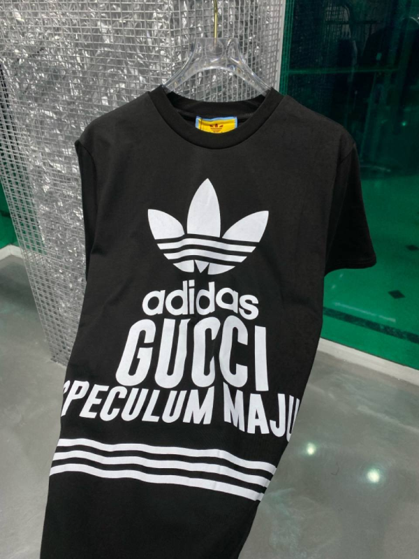 Gucci -Adidas T-Shirt Black /White  | MASSIMOLUXURYOUTLET
