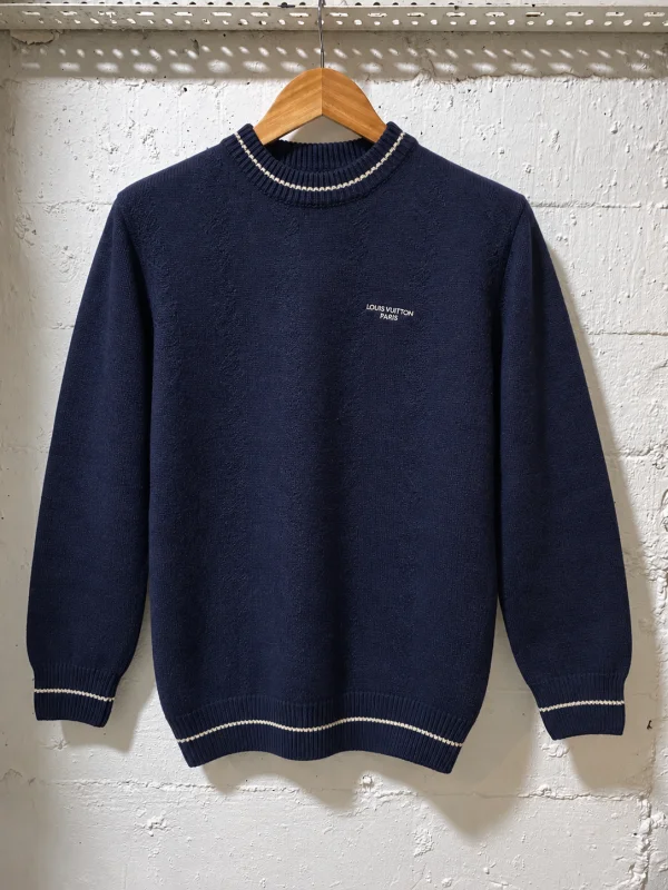 Louis Vuitton Knit Sweater Navy Blue | 
