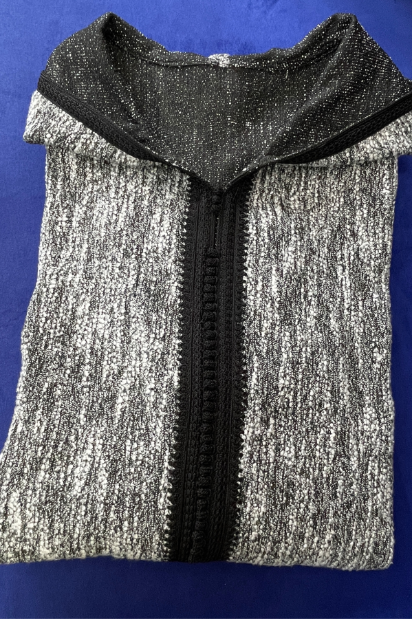 Djellaba Cachmire Homme Gris Noir | CasaZaz