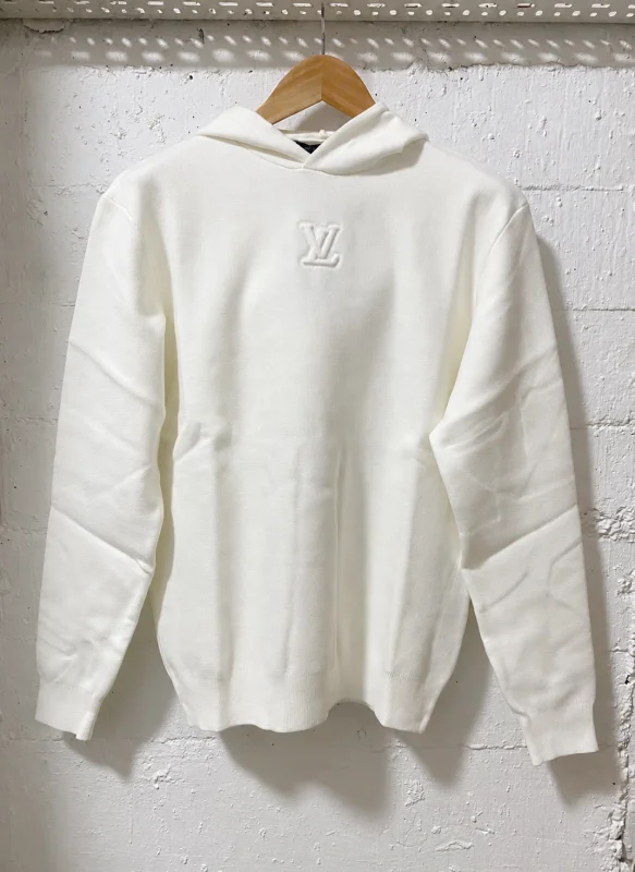 Louis Vuitton White Knit Hoodie | 