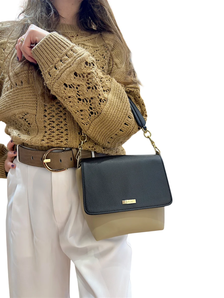 Lala Taupe Noir  | Sac'ré