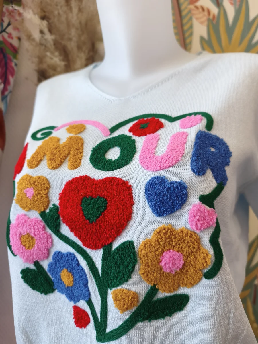 T-shirt amour blanc  | Neyla