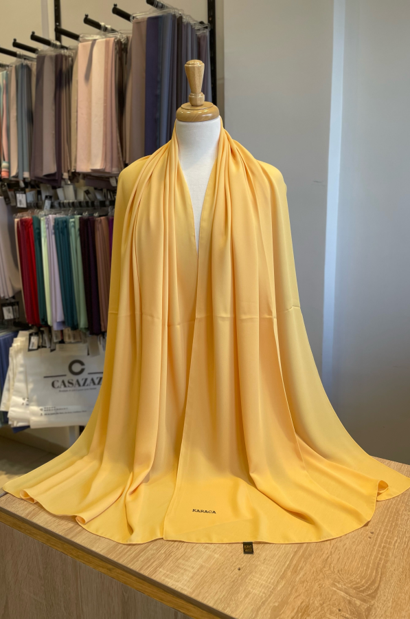 Chale Crêpe Uni Jaune | CasaZaz