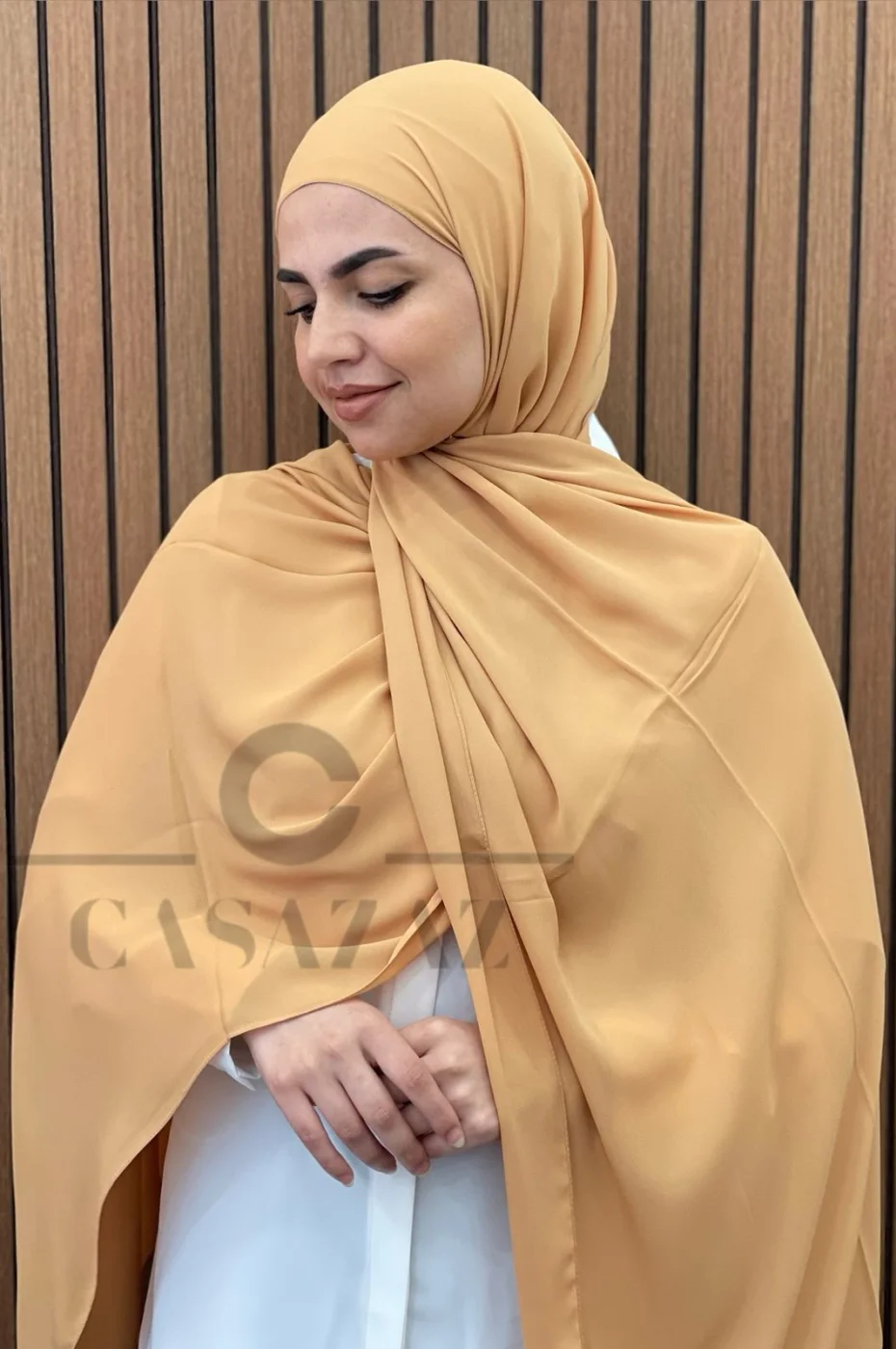Chale Crêpe Uni Moutard Foncé | CasaZaz