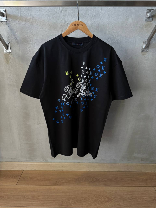 Louis Vuitton T-Shirt Black LV Blue Yellow | MASSIMOLUXURYOUTLET