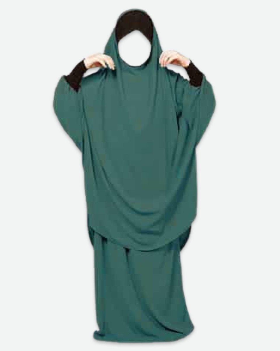 JILBAB ENFANT VERT CANARD | AMCOSMETIK